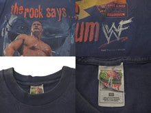 画像をギャラリービューアに読み込む, the Rock Says ザロック ヴィンテージT WWF 90s ドウェインジョンソン 半袖Tシャツ コットン ブルー レッド XL 美品 中古 4c075609 