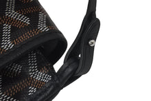 Load image into Gallery viewer, 極美品 GOYARD ゴヤール プリュメ ショルダーバッグ レザー PVC ブラックシルバー金具中古 4c075713