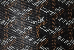 極美品 GOYARD ゴヤール プリュメ ショルダーバッグ レザー PVC ブラックシルバー金具中古 4c075713