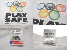 Load image into Gallery viewer, VINTAGE ヴィンテージ PLAY SAFE プレイセーフ コンドーム 半袖Tシャツ コットン ホワイト マルチカラー サイズXL 美品 中古 4c075762
