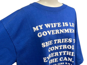 VINTAGE ヴィンテージ GRAND TURK B.W.I グランドターク島 半袖Tシャツ サイズXL レタリングロゴ ブルー 古着 美品 中古 4c075765