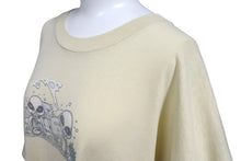 Load image into Gallery viewer, VINTAGE ヴィンテージ DOMANI ドマーニ 宇宙人 エイリアン マリファナ 半袖Tシャツ 古着 ライトベージュ サイズXL 美品 中古 4c075825