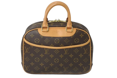 極美品 LOUIS VUITTON ルイヴィトン ハンドバッグ M42228 トゥルーヴィル モノグラム ブラウン ゴールド金具 中古 4c075838