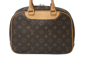 極美品 LOUIS VUITTON ルイヴィトン ハンドバッグ M42228 トゥルーヴィル モノグラム ブラウン ゴールド金具 中古 4c075838