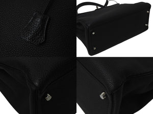 新品同様 HERMES エルメス ケリー32 内縫い ブラック R刻印 トゴ シルバー金具 ハンドバッグ 2WAY 中古 4c075850