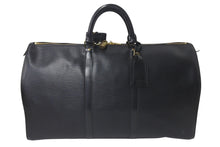 Load image into Gallery viewer, LOUIS VUITTON ルイヴィトン ボストンバッグ キーポル50 M42962 ブラック エピレザー ゴールド金具 美品 中古 4c075877