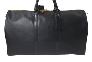 LOUIS VUITTON ルイヴィトン ボストンバッグ キーポル50 M42962 ブラック エピレザー ゴールド金具 美品 中古 4c075877