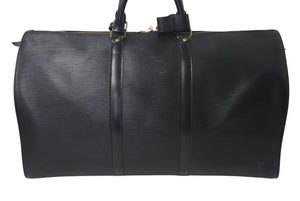 LOUIS VUITTON ルイヴィトン ボストンバッグ キーポル50 M42962 ブラック エピレザー ゴールド金具 美品 中古 4c075877