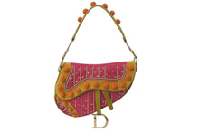 Load image into Gallery viewer, CHRISTIAN DIOR クリスチャンディオール ガリアーノ期 サドルバッグ ショルダーバッグ Limited Edition 0571 ベルベット ビーズ 美品 中古 4c075937
