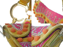 Load image into Gallery viewer, CHRISTIAN DIOR クリスチャンディオール ガリアーノ期 サドルバッグ ショルダーバッグ Limited Edition 0571 ベルベット ビーズ 美品 中古 4c075937