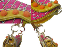 Load image into Gallery viewer, CHRISTIAN DIOR クリスチャンディオール ガリアーノ期 サドルバッグ ショルダーバッグ Limited Edition 0571 ベルベット ビーズ 美品 中古 4c075937