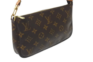 極美品 LOUIS VUITTON ルイヴィトン アクセサリーポーチ ポシェットアクセソワール M51980 モノグラム ブラウン スト付き 中古 4c075988