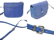 Load image into Gallery viewer, 極美品 GOYARD ゴヤール ベルヴェデールPM ショルダーバッグ ブルー BELVE3PMLTY10CG10P PVC レザー シルバー金具 中古 4c076030