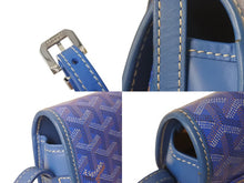 Load image into Gallery viewer, 極美品 GOYARD ゴヤール ベルヴェデールPM ショルダーバッグ ブルー BELVE3PMLTY10CG10P PVC レザー シルバー金具 中古 4c076030