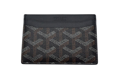 極美品 GOYARD ゴヤール サン シュルピス カードケース STSULPPMLTY01CL01X レザー PVC ブラック 中古 4c067836