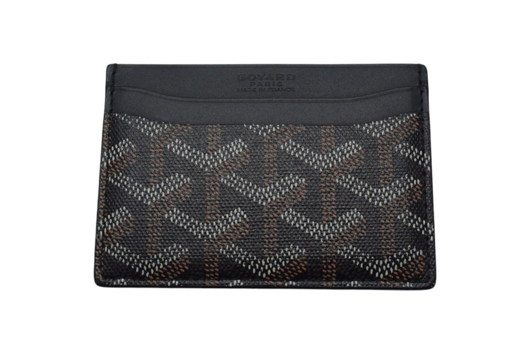 極美品 GOYARD ゴヤール サン シュルピス カードケース STSULPPMLTY01CL01X レザー PVC ブラック 中古 4c067836