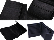 Load image into Gallery viewer, TOD&#39;S トッズ 財布 三つ折り 折り財布 イタリア製 本革レザー ブラック 刺繍 美品 中古 4c070317