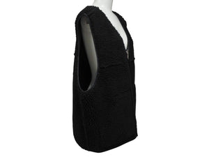 未使用 Supreme シュプリーム 24AW Reversible Faux Shearling Work Vest ベスト ブラック サイズL 中古 4b006274 