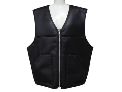 未使用 Supreme シュプリーム 24AW Reversible Faux Shearling Work Vest ベスト ブラック サイズL 中古 4b006274 