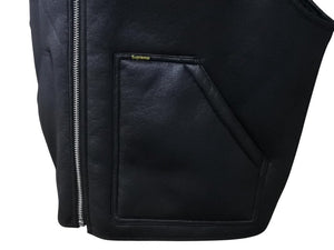 未使用 Supreme シュプリーム 24AW Reversible Faux Shearling Work Vest ベスト ブラック サイズL 中古 4b006274 