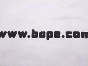 A BATHING APE アベインシングエイプ ゴールドエイプカード プリント Tシャツ ホワイト S レディース 美品 13598正規