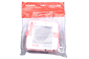 未使用 Supreme シュプリーム LuminAID Packlite Nova USB ライト ランタン レッド ホワイト 雑貨 中古 14339 
