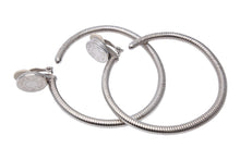 Load image into Gallery viewer, 極美品 HERMES エルメス セリエ フープ イヤリング シルバー ロゴ 輪っか アクセサリー ジュエリー 43g 小物 中古 19128