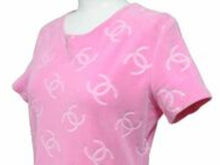 Load image into Gallery viewer, 名作 CHANEL シャネル ワンピース 96P ベロア ココマーク ピンク ヴィンテージ 半袖 パイル アーカイブ 美品 19352 正規品