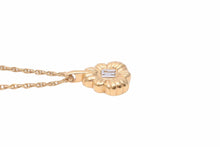 Load image into Gallery viewer, NINA RICCI ニナリッチ フラワーモチーフ ネックレス ゴールド GP 7.7g ロゴ アクセサリー ジュエリー 小物 美品 中古 20564