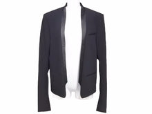 画像をギャラリービューアに読み込む, BALMAIN バルマン タキシード ウール テーラード ジャケット 44 ネイビー T754 B804 メンズ 中古 美品 21281