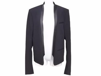 BALMAIN バルマン タキシード ウール テーラード ジャケット 44 ネイビー T754 B804 メンズ 中古 美品 21281