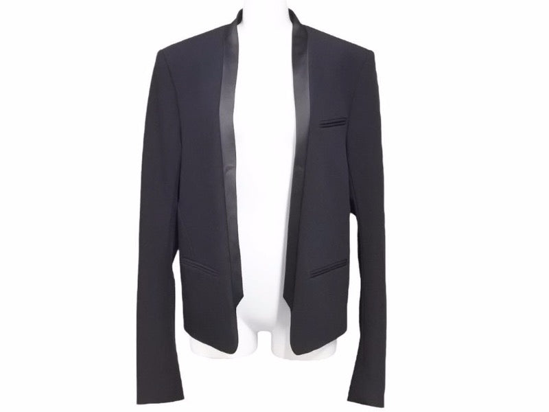 BALMAIN バルマン タキシード ウール テーラード ジャケット 44 ネイビー T754 B804 メンズ 中古 美品 21281
