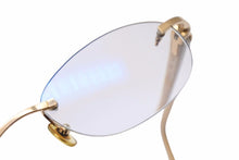 Load image into Gallery viewer, CARTIER カルティエ サングラス ヴィンテージ アイウェア 石目調テンプル ホワイト ゴールド金具 美品 中古 21875