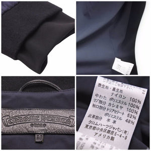 CHROME HEARTS クロムハーツ NIP & TUCK ジップアップ タガージップ ブルゾン ジャケット M ブラック クロスパッチ8つ 美品 22062 正規品