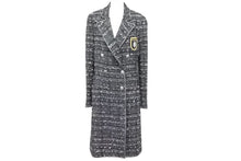 Load image into Gallery viewer, CHANEL シャネル エンブレム スパンコール No.5 05C P24957 ツイード ロゴ 激レア ロングコート 36 美品 中古 22088