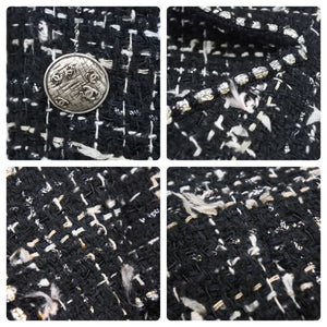 CHANEL シャネル エンブレム スパンコール No.5 05C P24957 ツイード ロゴ 激レア ロングコート 36 美品 中古 22088