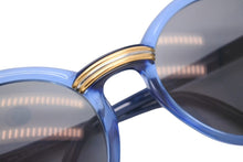 Load image into Gallery viewer, CARTIER カルティエ ヴィンテージ サングラス トリニティ クリアブルーテンプル ブラックレンズ ゴールド金具 美品 中古 22157