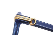 Load image into Gallery viewer, CARTIER カルティエ ヴィンテージ サングラス トリニティ クリアブルーテンプル ブラックレンズ ゴールド金具 美品 中古 22157