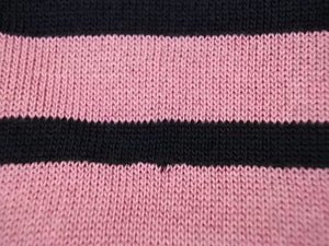 CHRISTIAN DIOR ディオール J'ADIOR スパイダー ボーダー レディース 総柄 ピンク ブラック ニット Tシャツ 40 美品 22377