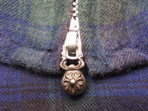 CHROME HEARTS クロムハーツ シャツ ダガージップ ダガー チェックシャツ シャツ グリーン 緑 ユニセックス 中古 22471