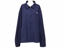 Load image into Gallery viewer, STUSSY ステューシー × COMME des GARCONS CDG コムデギャルソン 40周年記念 ジャケット ストライプ ネイビー ホワイト 美品 22577