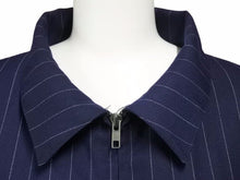 Load image into Gallery viewer, STUSSY ステューシー × COMME des GARCONS CDG コムデギャルソン 40周年記念 ジャケット ストライプ ネイビー ホワイト 美品 22577