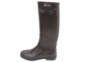 極美品 AIGLE エーグル Chantebelle シャンタベル ロングブーツ ラバーブーツ 長靴 ロング丈 111339 ブラウン サイズ36 中古 24367