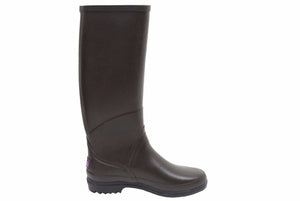 極美品 AIGLE エーグル Chantebelle シャンタベル ロングブーツ ラバーブーツ 長靴 ロング丈 111339 ブラウン サイズ36 中古 24367