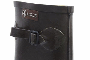 極美品 AIGLE エーグル Chantebelle シャンタベル ロングブーツ ラバーブーツ 長靴 ロング丈 111339 ブラウン サイズ36 中古 24367
