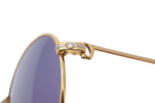 Load image into Gallery viewer, CARTIER カルティエ ヴィンテージ サングラス ダイヤ入り 度なし パープルレンズ ゴールド金具 美品 中古 24730