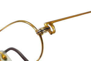 CARTIER カルティエ ヴィンテージ サングラス ツーブリッジ 130 53▫︎20 ゴールド メンズ ユニセックス 中古 N24731