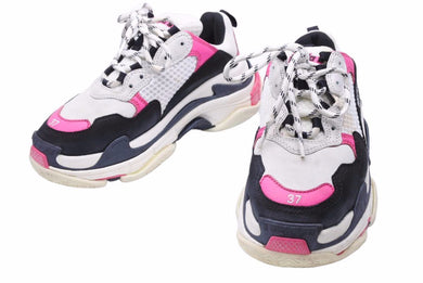 BALENCIAGA バレンシアガ ダッドスニーカー スニーカー トリプルエス TRIPLE S 37 ファブリック サイズ 24.5 良品 中古 24889 正