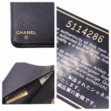 Load image into Gallery viewer, CHANEL シャネル ココマーク アジェンダ 手帳カバー 服飾小物 5番台 キャビアスキン A13505 ブラック ゴールド 良品 中古 25127