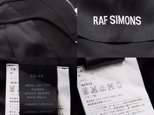 アーカイブ RAF SIMONS ラフシモンズ 15SS モッズコート ブラック マルチカラー 157-700 メンズ サイズ44 中古 N25272